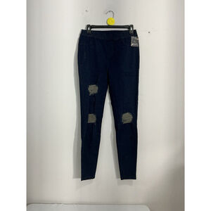 WWomans Simply Vera Wang Small Pullon Distressed Blue Denim Leggings NWT Small